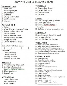 A Weekly Cleaning Plan | Today's the Best Day