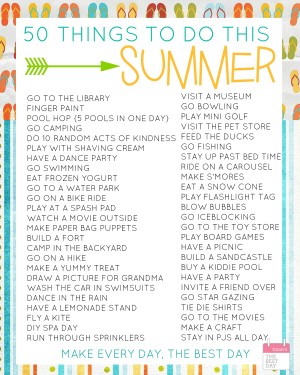 50 Things To Do This Summer With FREE Printable Bucket Lists | Today's ...