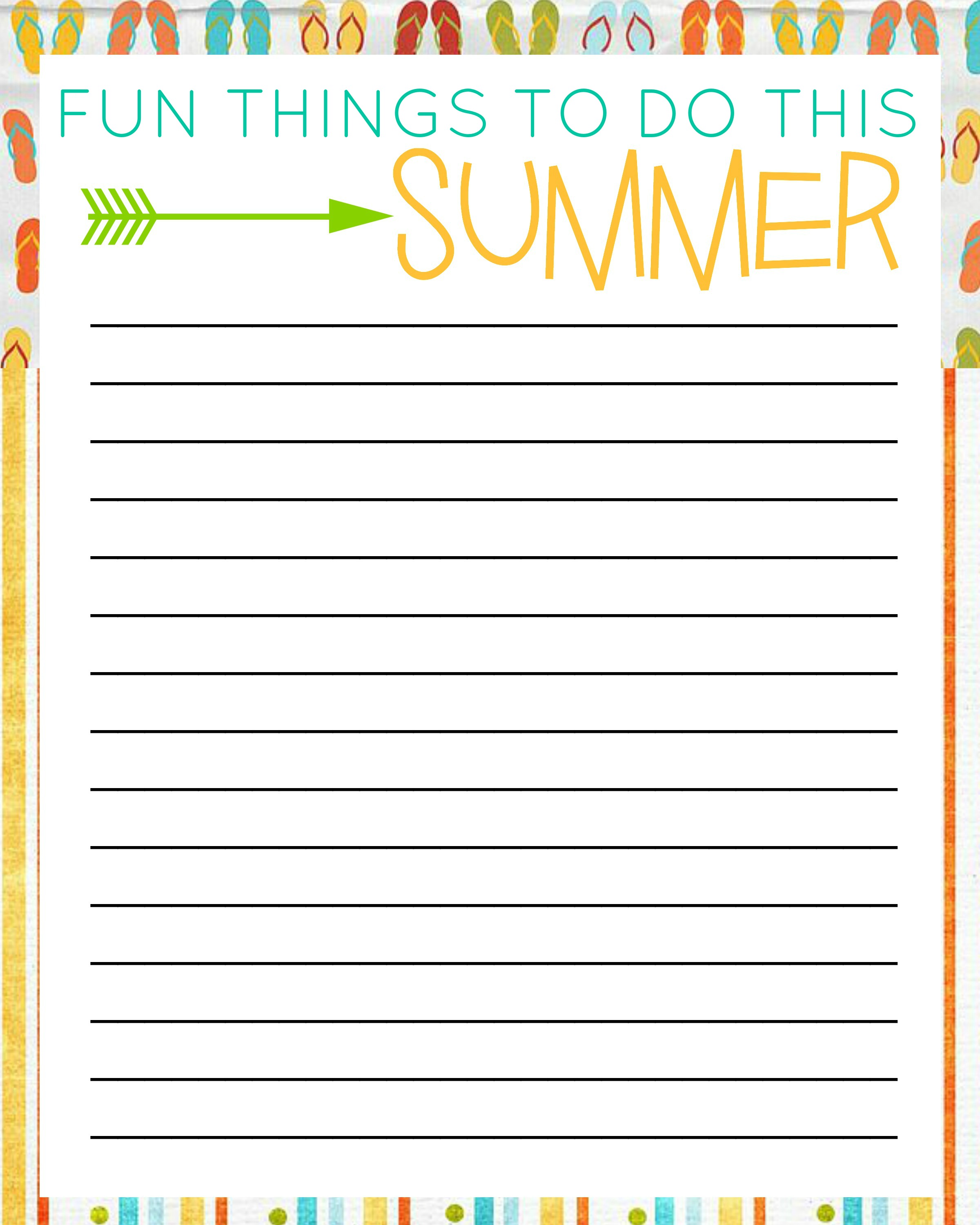 Summer Bucket List Free Printable – 101 Things To Do This Summer