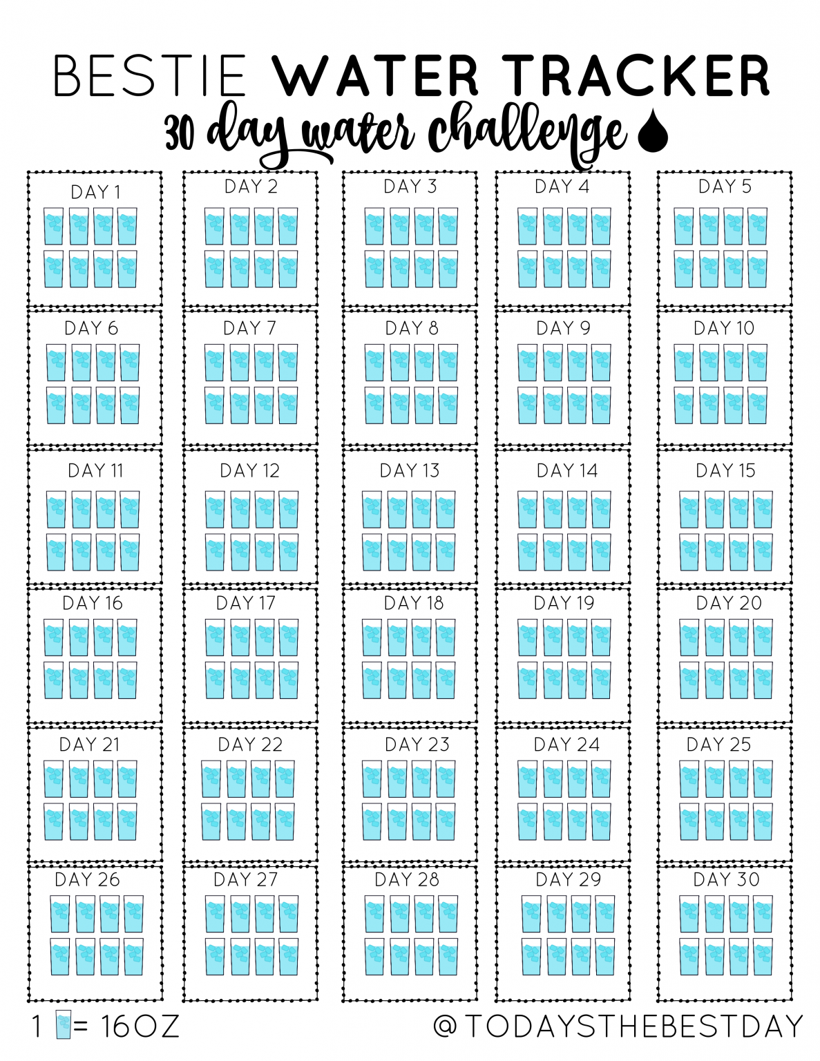 30 Day Water Challenge 